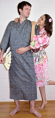 мужской халат-кимоно из хлопка