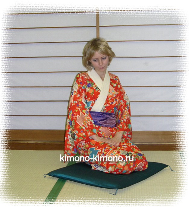 японское антикварное кимоно
